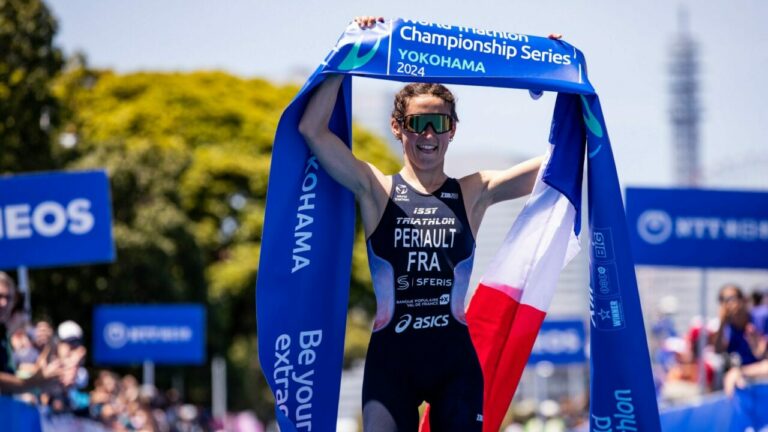 Leonie Periault (FRA) took a maiden WTCS victory in Yokohama.