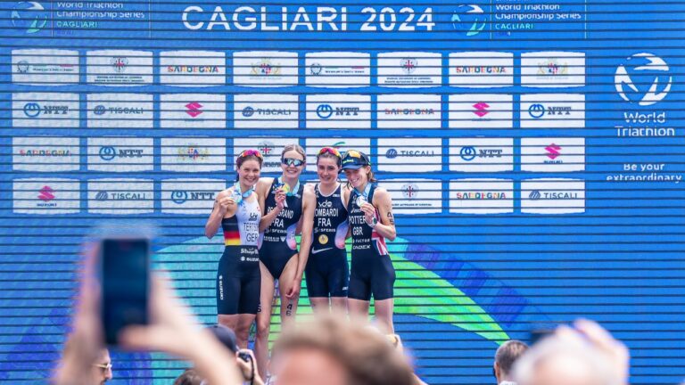 WTCS Cagliari 2024 Women podium & Series leader - Cassandre Beaugrand, Lisa Tertsch, Emma Lombardi, Beth Potter