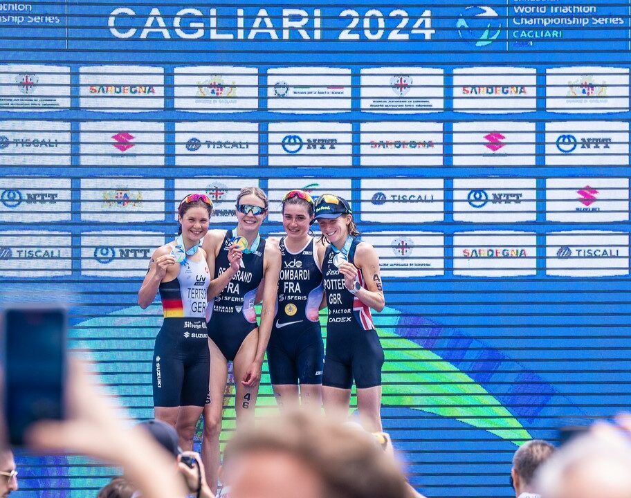 WTCS Cagliari 2024 Women podium & Series leader - Cassandre Beaugrand, Lisa Tertsch, Emma Lombardi, Beth Potter