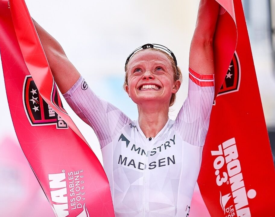 Laura Madsen wins IRONMAN 70.3 Les Sables 2024 photo credit IRONMAN