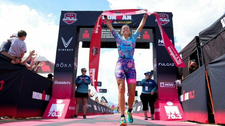 Ellie Salthouse took the win at IRONMAN 70.3 Boulder.