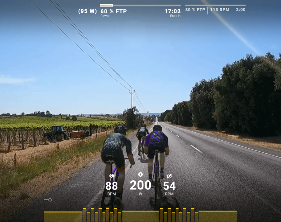 Rouvy indoor cycling workout mode