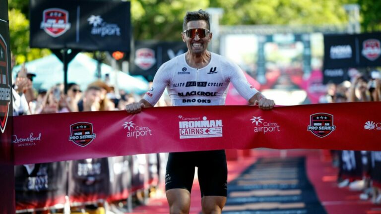 Matt Burton wins IRONMAN Cairns with a new bike record.