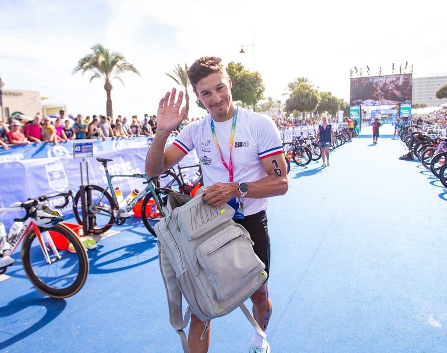 Vincent Luis waves goodbye WTCS Finals Torremolinos 2024 photo credit World Triathlon