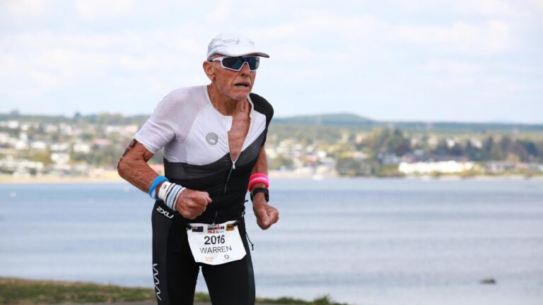 Warren Hill will be the oldest competitor at the 2024 VinFast IRONMAN World Championship Photo credit: FinisherPix