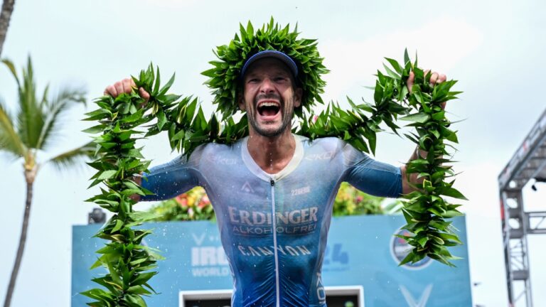 Patrick Lange IRONMAN World Championship 2024 garland Photo Credit: Donald Miralle / Getty Images for IRONMAN