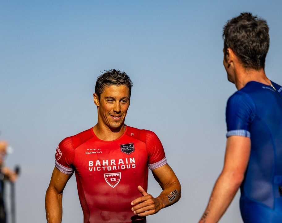 Vincent Luis finish line supertri Neom 2024 photo credit supertri