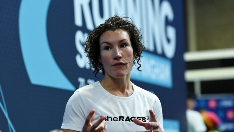 Sophie Power SheRACES hosting at National Running Show