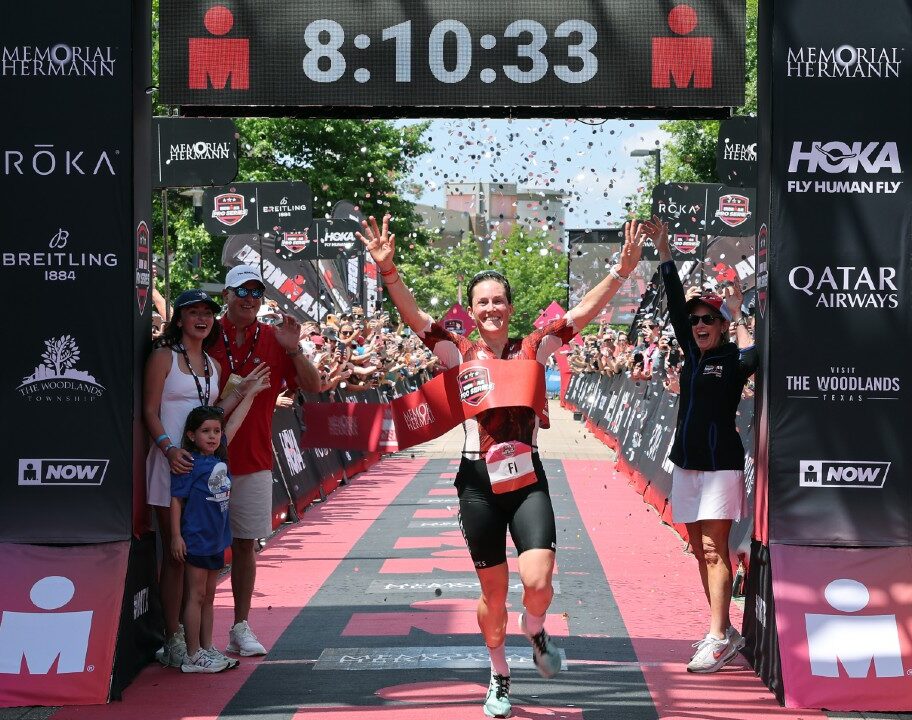 Kat Matthews IRONMAN Texas Finish Line 2025