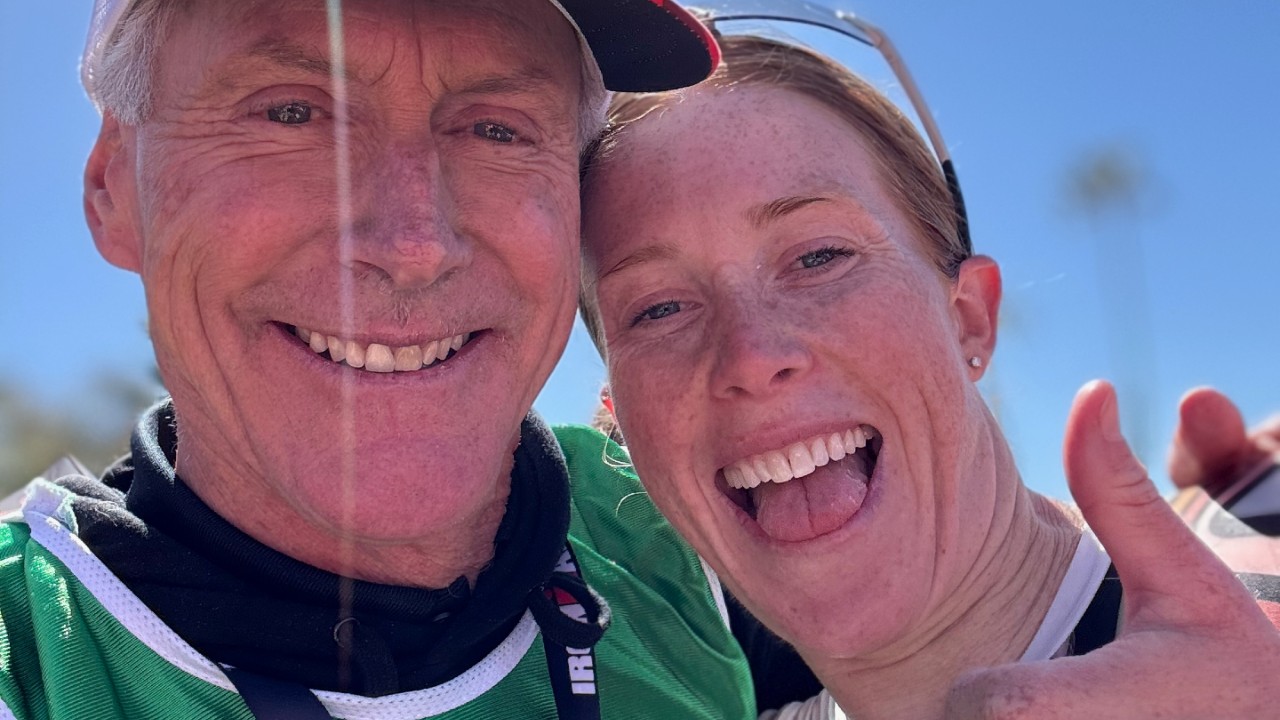 Mark Allen Paula Findlay IRONMAN 70.3 Oceanside 2025 FInish