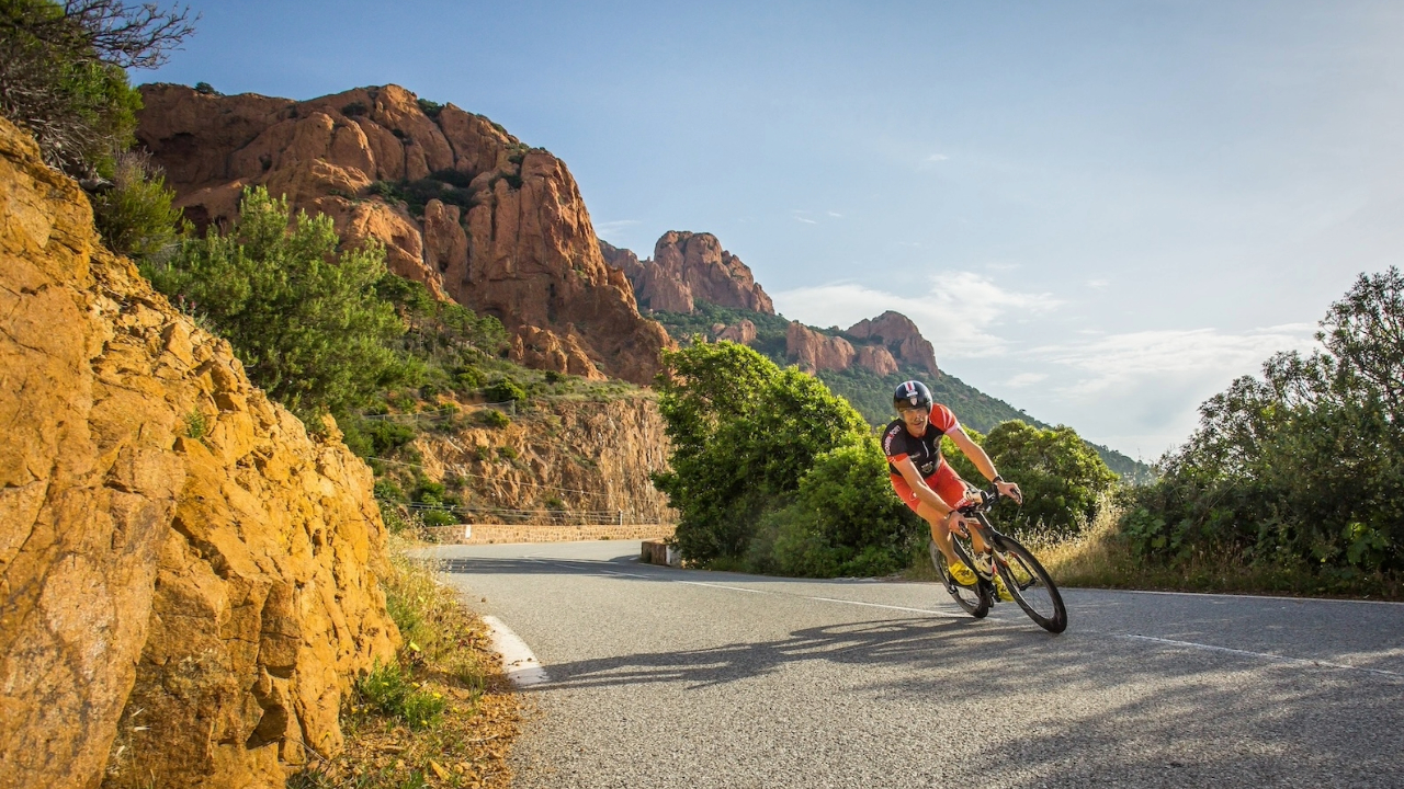 French Riviera T100 bike course Esterel