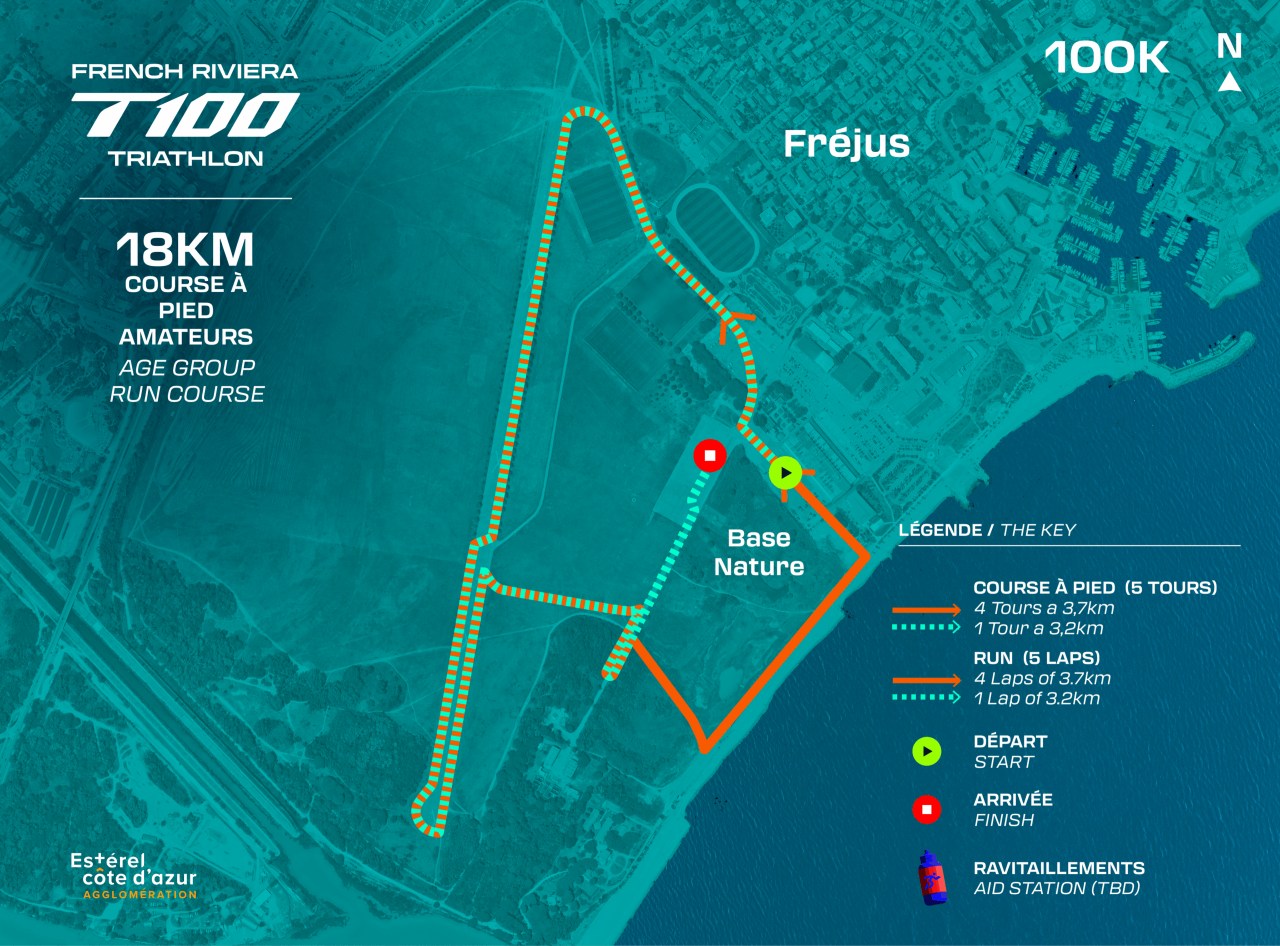 French Riviera T100 age group run course