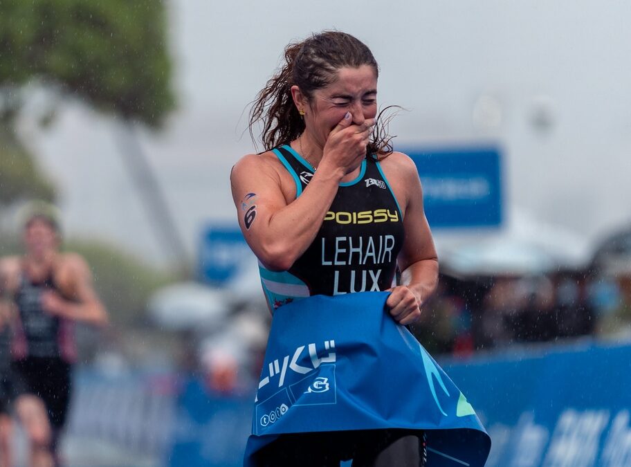 Jeanne Lehair emotional win at WTCS Yokohama 2025 photo credit World Triathlon