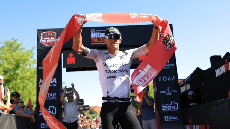 Lionel Sanders wins 70.3 St George 2025 photo credit Getty Images for IRONMAN