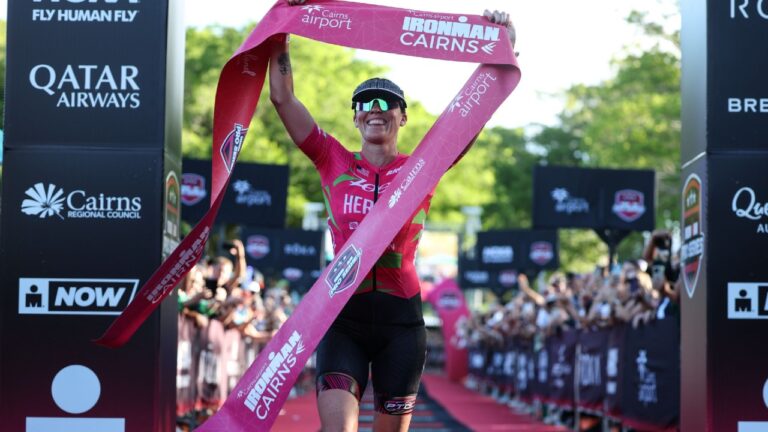 Jackie Hering IRONMAN Cairns 2025 Finish Line