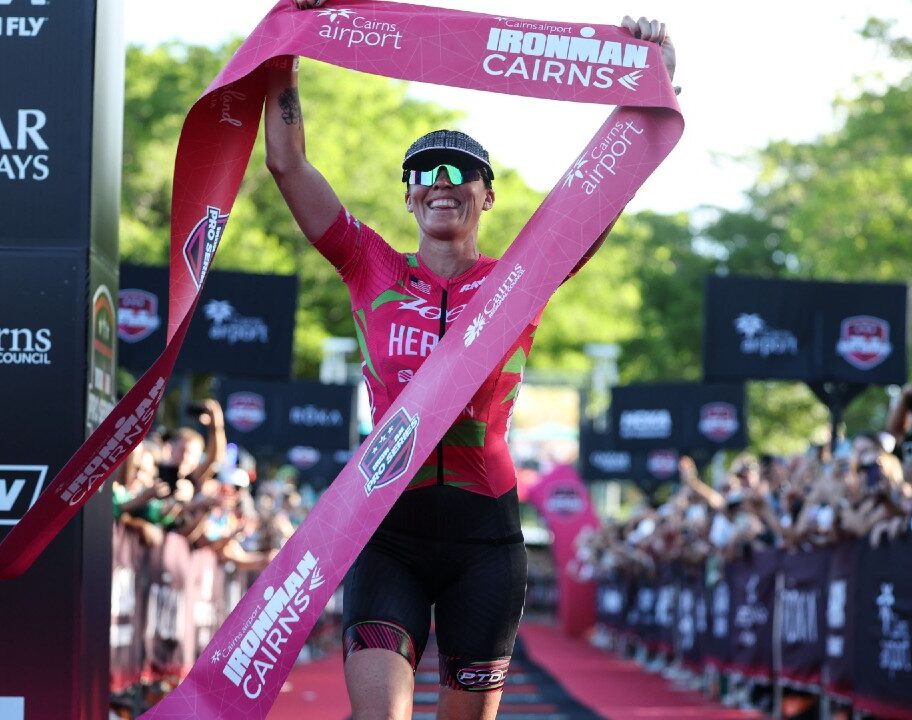 Jackie Hering IRONMAN Cairns 2025 Finish Line