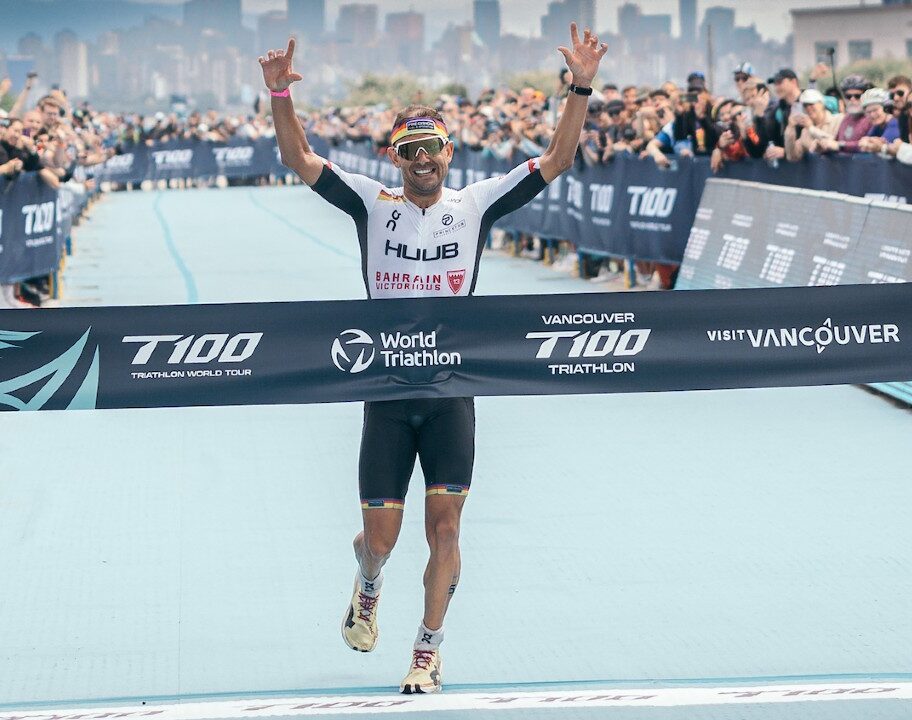 Jelle Geens T100 Triathlon Vancouver Finish Line