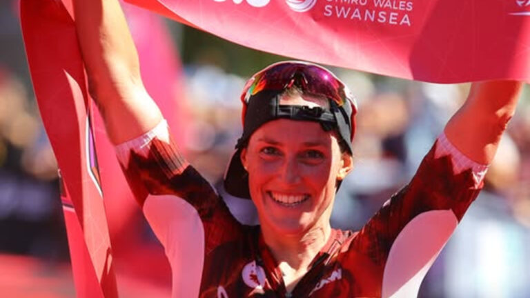 Kat Matthews wins IRONMAN 703 Swansea 2025