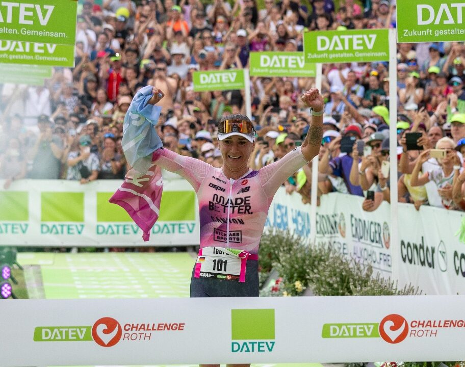 Laura Philipp celebrates Challenge Roth win 2025