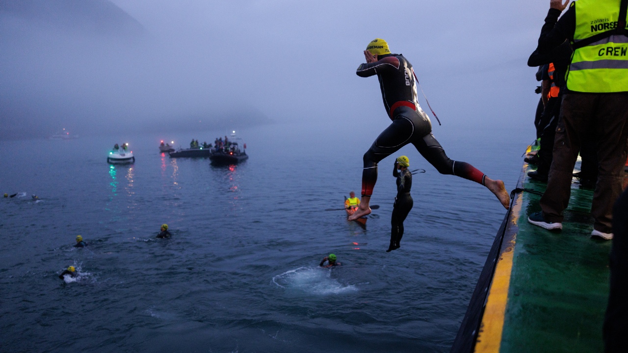 The jump at the Norseman 2025