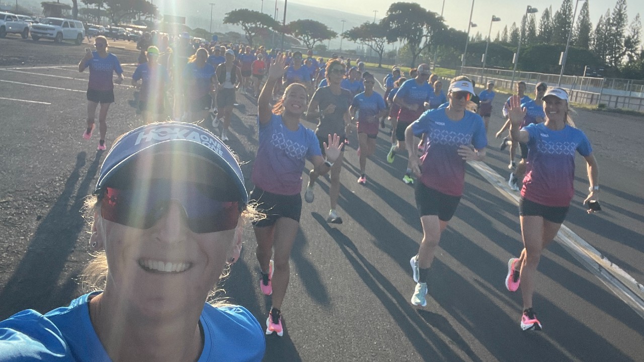Laura Siddall HOKA shake out run Kona 2025