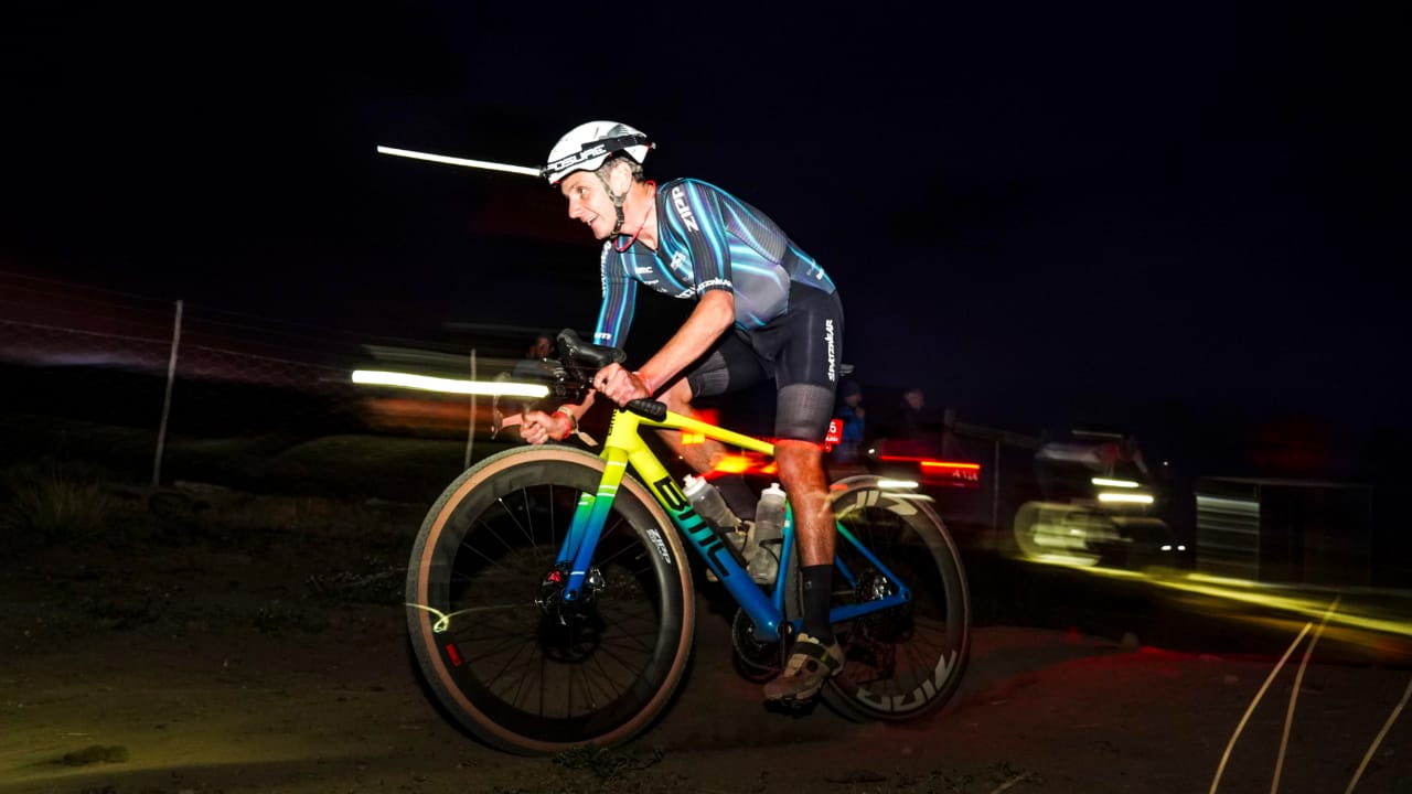 Alistair Brownlee takes part in the Nedbank Gravel Burn event in South Africa.