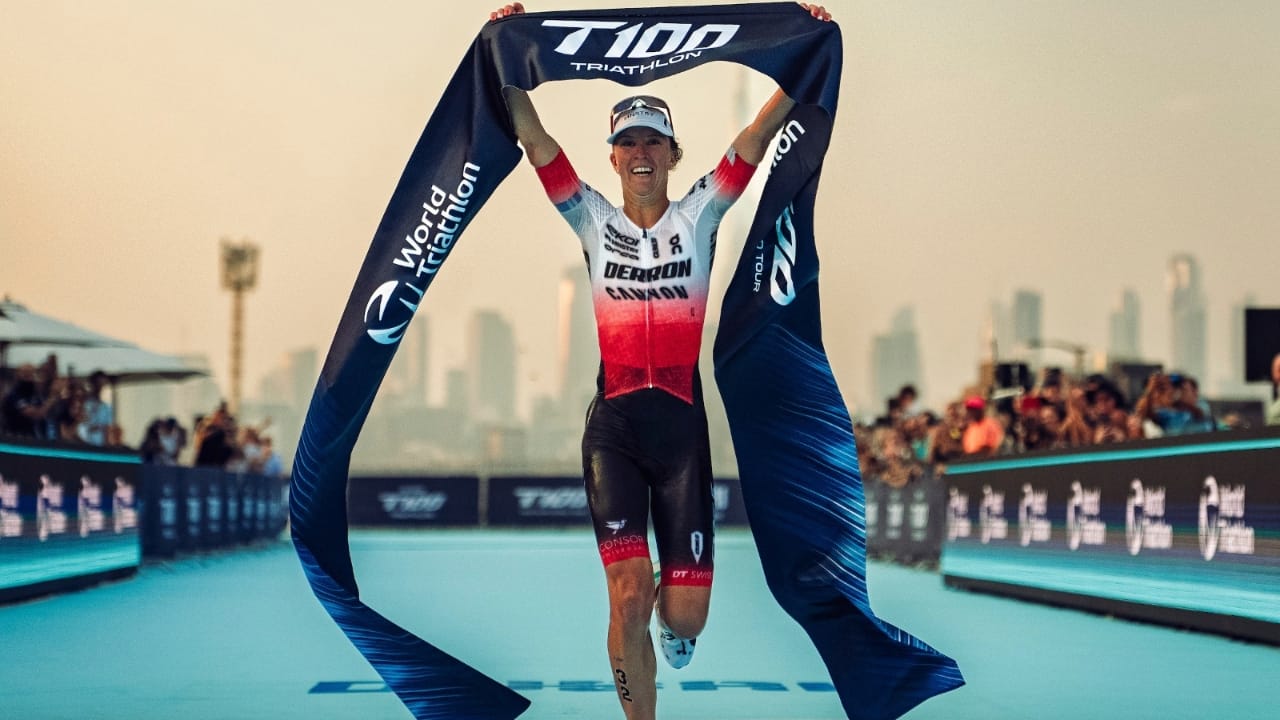 Julie Derron wins the Dubai T100 with an impressive performance.
