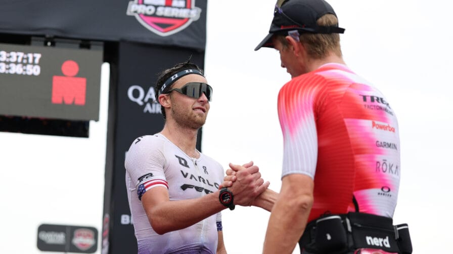 American Trevor Foley finished second behind Sam Long at Eagleman earlier this season. [Photo credit: IRONMAN]
