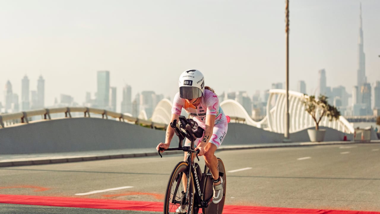 Georgia Taylor-Brown admits she gets a little bored in the T100 bike section.