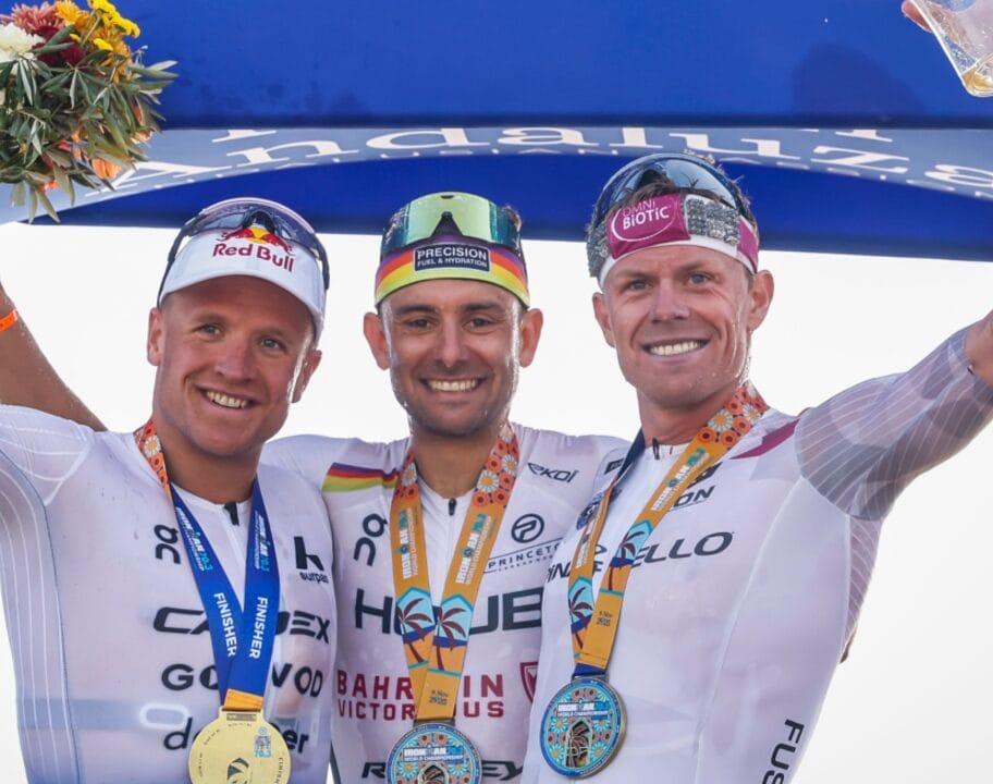 Geens Blummenfelt Stornes podium 70.3 World Championship 2025 Marbella
