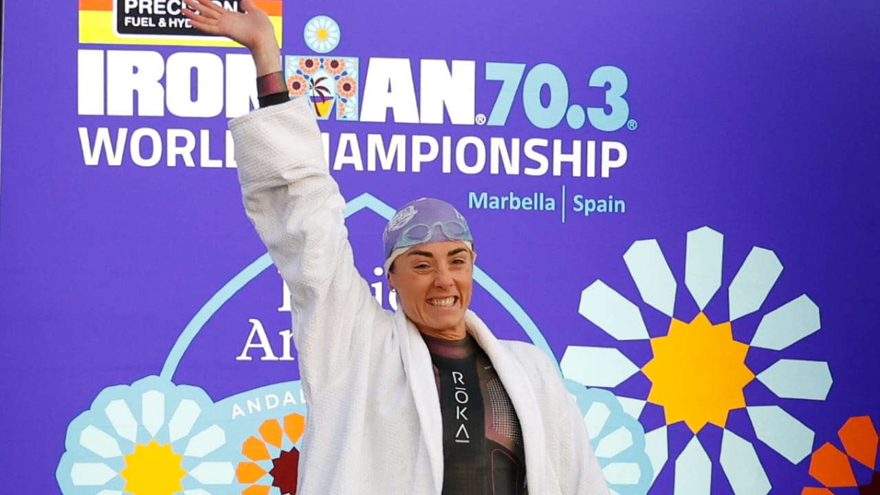 Lucy Charles-Barclay intro 703IRONMAN World Champs Marbella