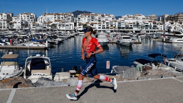 Taylor Knibb run 70.3 Worlds 2025 IRONMAN