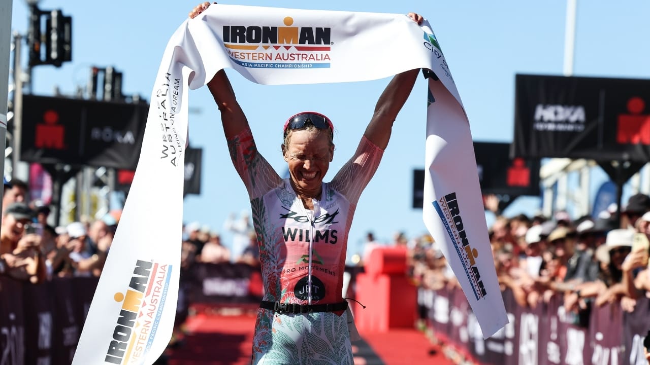 Sunshine Coast-based Dutch athlete Lotte Wilms wins the 2025 IRONMAN Western Australia Asia-Pacific Championship - Photo Korupt Vision