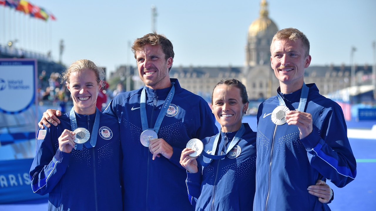 USA Mixed Team Relay Paris 2024 Knibb Pearson Spivey Rider