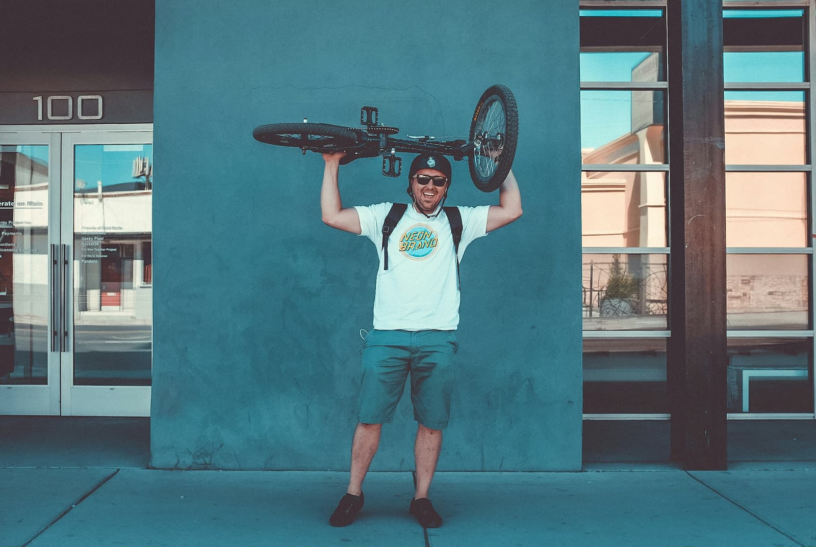 triathlete performing brick workout bike to run training session