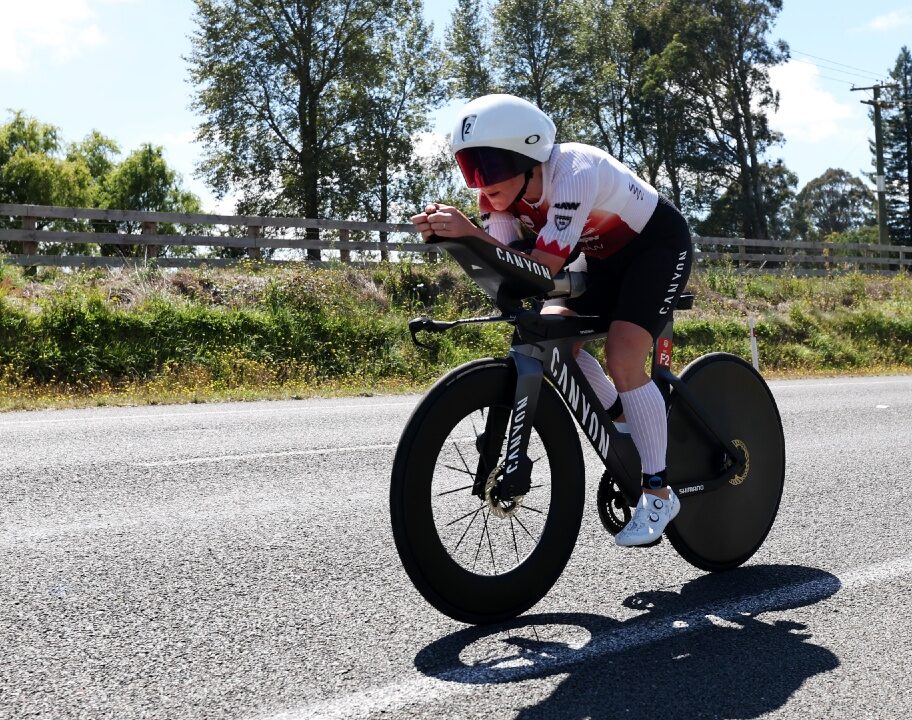 Kat Matthews bike IRONMAN New Zealand 2026