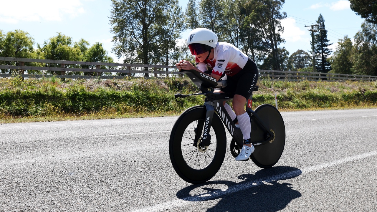 Kat Matthews bike IRONMAN New Zealand 2026