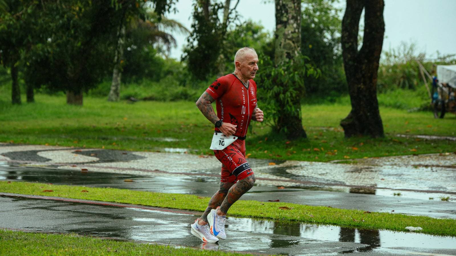 first time triathlete preparing for half ironman with training gear nutrition and recovery routine