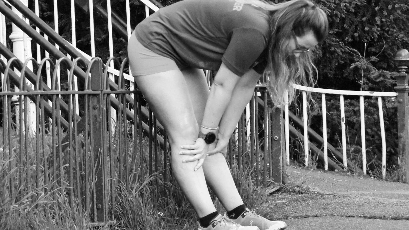 triathlete doing light workout and recovery routine after international travel before race