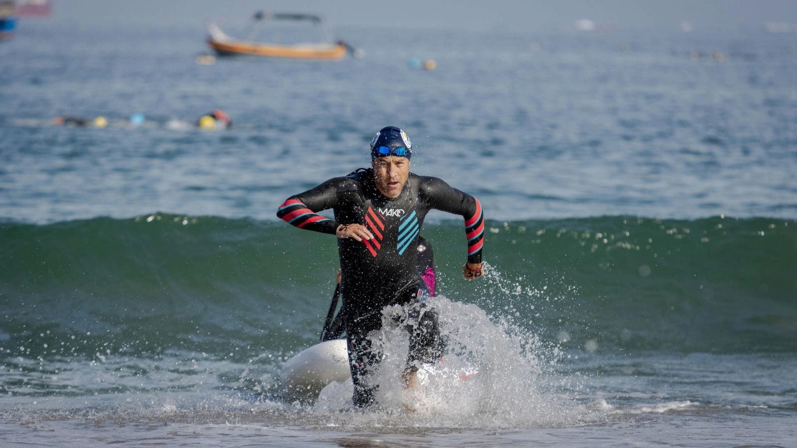 first time triathlete pacing carefully during bike leg of triathlon race