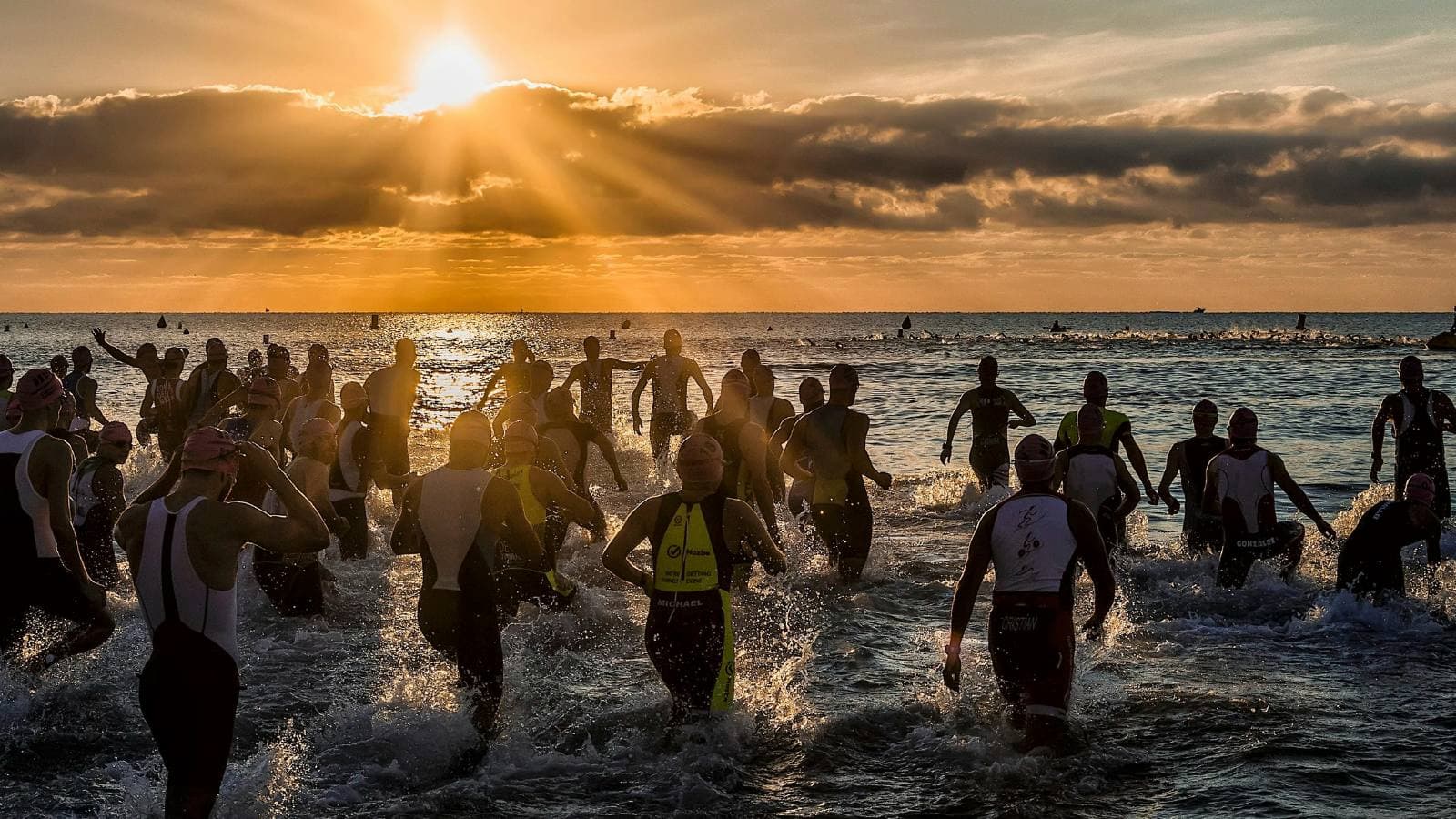 triathlete preparing transition area and race plan before triathlon start for optimal performance