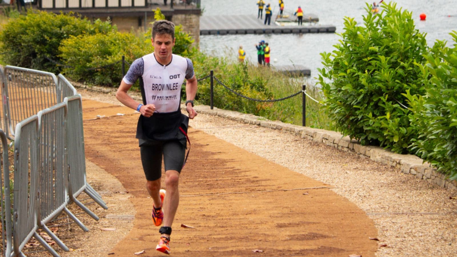 triathlete performing structured running drills during off season training