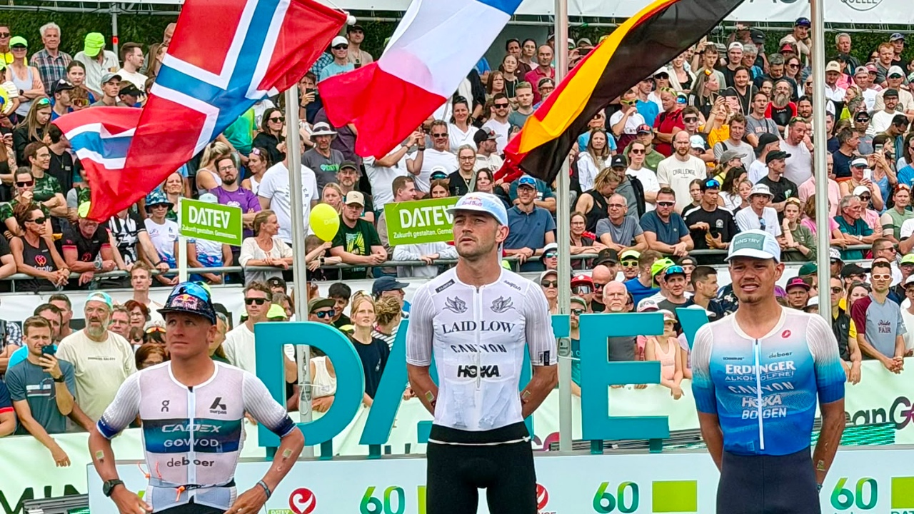 Laidlow Blummenfelt Bogen Challenge Roth podium 2026