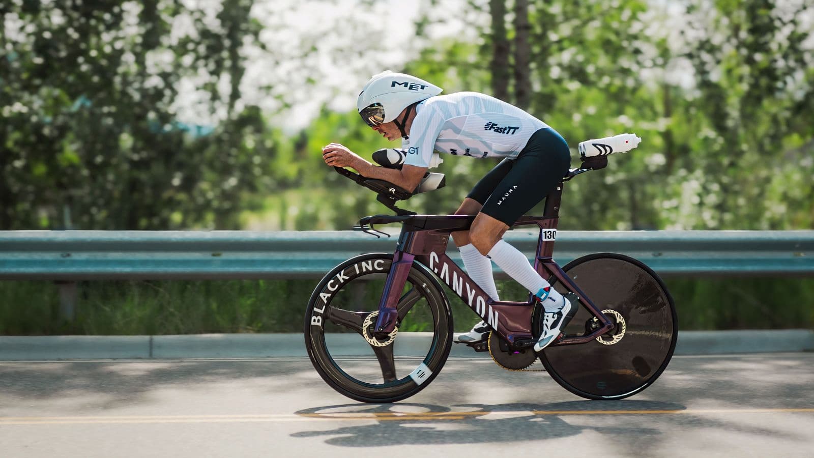 Triathlete riding at a relaxed, conversational pace during a Zone 2 endurance training session