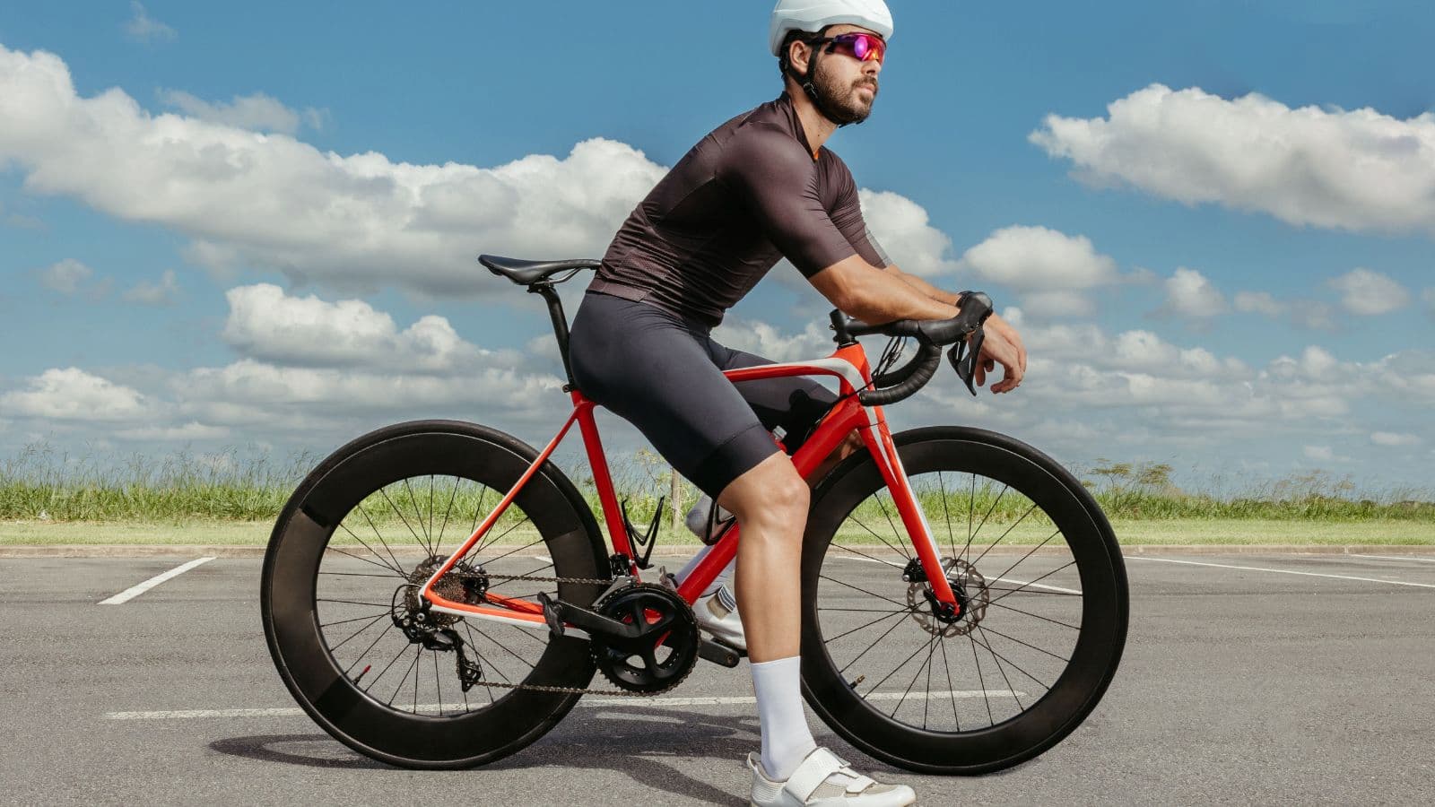 Triathlete completing a steady endurance ride as part of a consistent weekly cycling training routine.