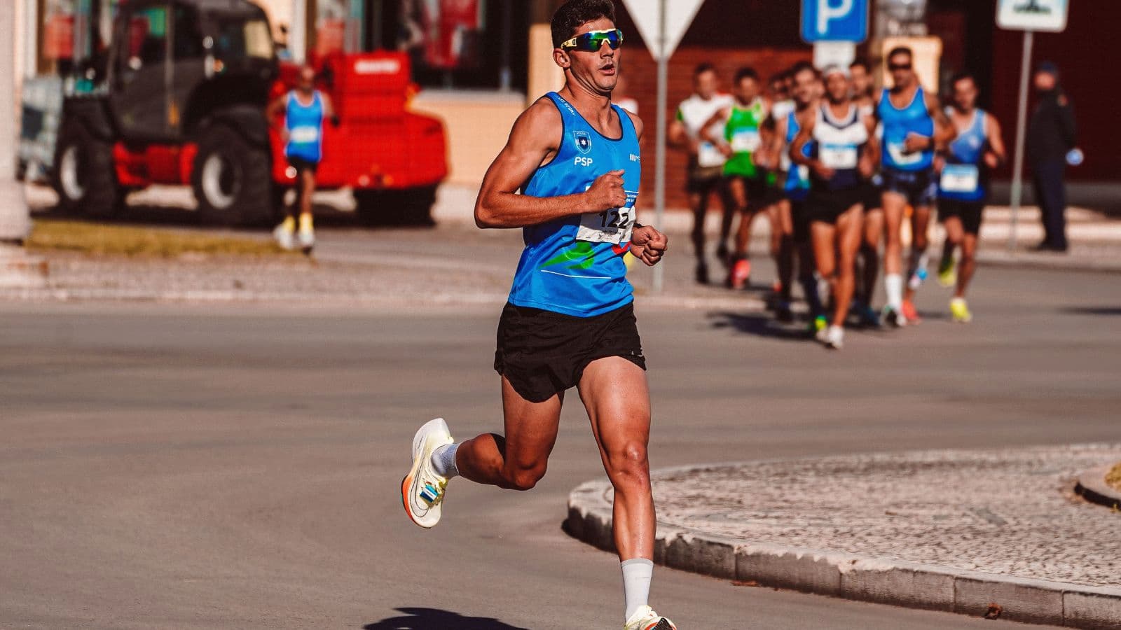Triathlete running at an easy, conversational pace during a Zone 2 training run