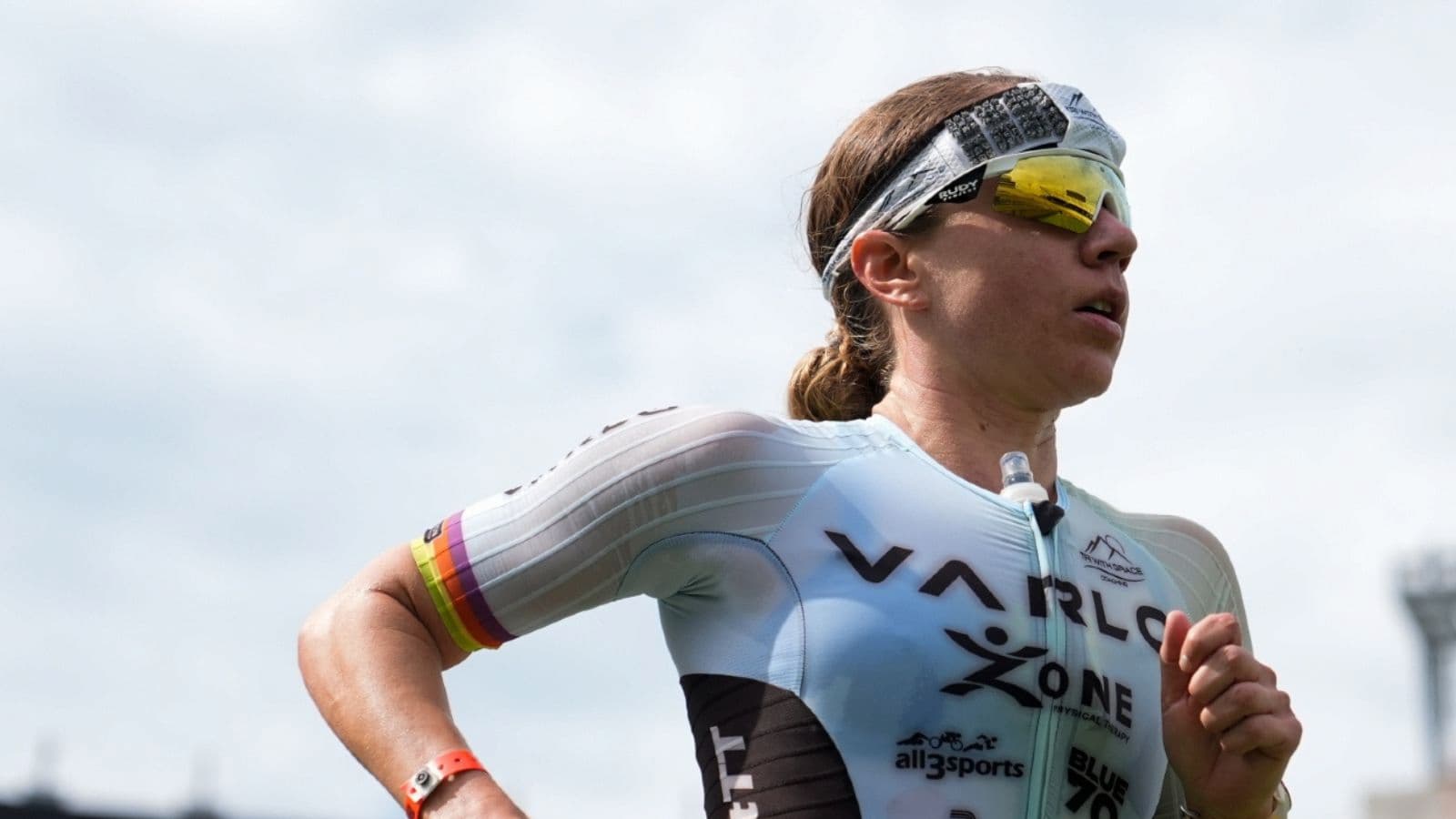 Triathlete completing an easy training session during the final taper period before an Ironman race.