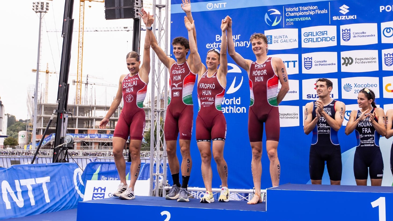 Hungary silver medal U23 junior mixed relay Pontevedra 2026