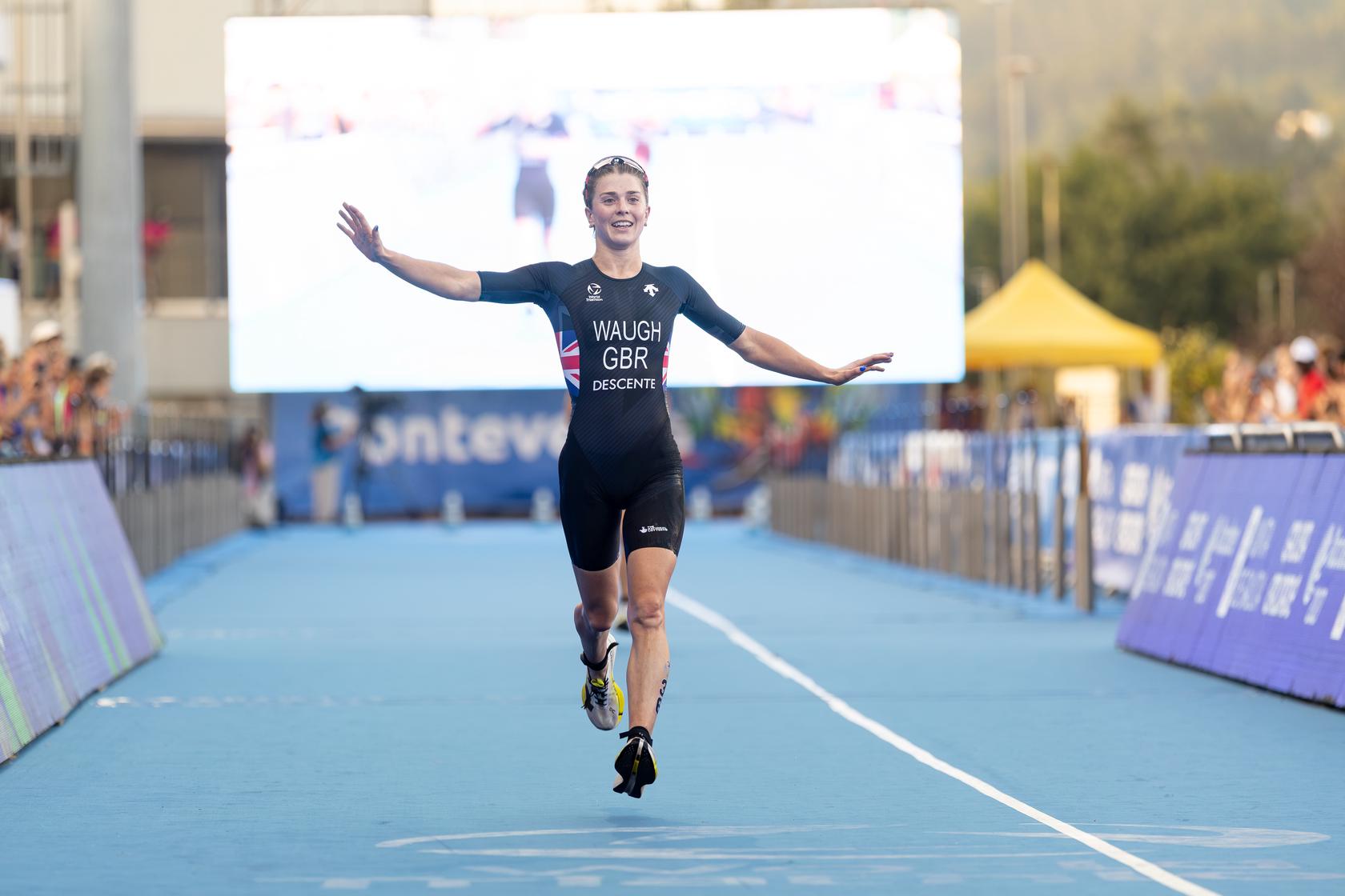 Kate Waugh happy WTCS Pontevedra 2026