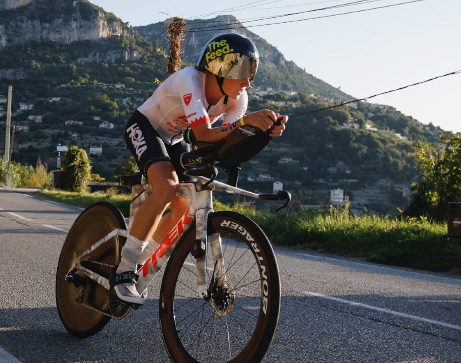 Taylor Knibb leads bike IRONMAN 70-3 World Champs Nice 2026